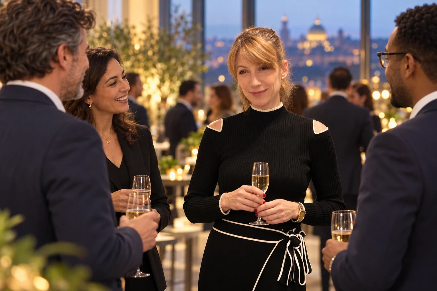 Sharon Back at a business reception